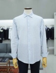 BON 블루 썸머 스트라이프 코튼 서커 셔츠 BNESBA638 BL : 롯데 이천점 본