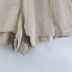 여FREE 베이지 린넨 하이 프릴 숏 팬츠 G9194 : 공룡빈티지