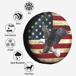 아메리칸 플래그 프로텍터 휠 트레일러 RV SUV 트럭 캠핑카 여행용 액세서리 폴리에스터(볼드 이글, 15인치) Bald Eagle 14inch : 구구잡화점01