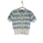 티파니앤 여FREE 배색 반팔 가디건 G9116 : 공룡빈티지