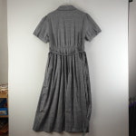 MARIE 여M 블랙 체크 반팔 카라 원피스 G9117 : 공룡빈티지