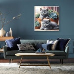 우슬레 오 캣츠 다이아몬드 페인팅 키트 초보자를 위한 석컬런트 아트 5D DIY 보석 예술 및 공예 풀 라운드 드릴 홈 데코 14x14 인치 G7727... 