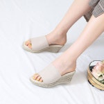 [G3531] 국산 키높이 통굽 슬리퍼 7CM 마 웨지 뮬 : 새로이클라쓰