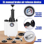 1L 브레이크 유체 블리드 병 및 4 마스터 실린더 어댑터가 포함된 3L 수동 브레이크 블리더 키트 자동차 브레이크 유체 교체 도구 : 수더분글러벌