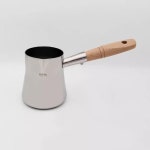 크리스탈리아 터키 커피 포트 밀크 그리스 스테인리스 스틸 스몰 워머 SMALL 스토브 H0625 와이어핸들 : 뿌요몰