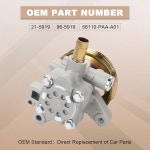 풀리 교체용 QCESEV 파워 펌프 - 21 5919, 96 56110 PAA A01 1998 2002 혼다 어코드 L4 2 3L 호환 : 에이틴월드갤러리