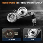 Ovabeyna 39092 풀리가 장착된 드라이브 벨트 텐셔너 어셈블리 3 5L V6용 , 혼다 05 10 오디세이 / 06 11 파일럿 08 어코드 2010... 