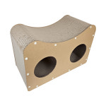 펫츠몬 고양이 하우스 스크래쳐 커브형 내추럴 1개 60 x 40 x 28 cm : 펫츠몬