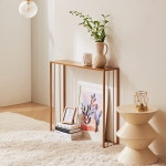 미니 반달 콘솔 슬림 반원 폭좁은 현관 테이블 벽 선반 중형 화이트 : 옥사랑