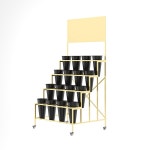 꽃다발 진열대 꽃집 진열 싱글 프레임 거치대 3열 3단 노점 3단 100x 철제 1단 꽃통 양동이 선반 블랙 3통 3단 3열 싱글 선반 블랙... 