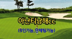 아난티남해cc  (3인가능) 1박2일 골프패키지 : 와이엘골프투어