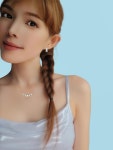 귀걸이 실버 원터치 큐빅 지르코니아 국산 쁘띠플레르 : 쁘띠 플레르