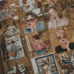 London Gifties 마스킹 테이프 A weekend in Paris 3D Gloss Kiss Cut PET 125cm 1컷 LG 585(cut) : 톤페이퍼
