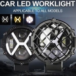 티에이치이노베이션 | 원형 LED 작업 조명 운전 스포트 라이트, 4x4 오프로드 지프 트랙터 트럭 자동차, 7 인치 바, 엔젤 아이, 12V, 24V : 모토신사신사