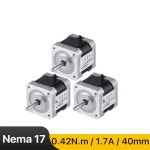 17 CNC 3D 프린터 판화 밀링 머신용 스테퍼 모터 40mm 42Ncm 1 7A 2상 1Pcs 3Pcs 1pcs : 네이비타운