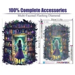 다이아몬드 페인팅 키트, 초보자를 위한 매직북 아트 DIY 풀 드릴 도트 젬 및 가정용 벽 장식용 공예품 12x16인치 G6772-US : 트래니버