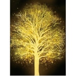 [케이엠엘리] 3D 행운의 황금빛 나무 50x70cm 원형 : ELLIEday