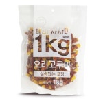 테비 사사미 강아지 육포간식 오리고구마, 1kg, 1개 : 사파리펫