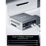 미니스포룸 비너스 시리즈 NAB6 라이트 미니 PC, 12세대 코어 i5-12600H 소형 컴퓨터, 32G DDR4+512G PCIe4.0 SSD, 2배 HDMI+2배 USB... 