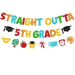 5학년 배너 초등학교 졸업 장식 다음 정류장 중학교 레벨 완료 갈랜드, 축하 파티 : 호야픽