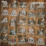 London Gifties 마스킹 테이프 Cute English countryside cottages 3D Gloss Kiss Cut PET 125cm 1컷 LG 580(cut) : 톤페이퍼