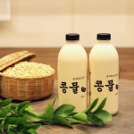 순진콩물 국산 맷돌 진한 순수콩물 1000mlx2병 : 럭키네하우스