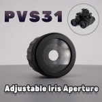 PVS31 IRIS 조정 가능한 조리개 1.5 ~ 22mm 야간 투시경 렌즈 PC 대물 렌즈 빠른 로딩 언로딩 : dayuldayul