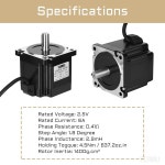 YEJMKJ 네마 34 스테퍼 모터 78MM 4 5Nm/637 2oz in 바이폴라 6A 고토크 네마34 86 1 8도 2상 4상 리드 스텝 3 39x3 08인치 3D 프린터 CN... 