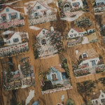 London Gifties 마스킹 테이프 Cute English countryside cottages 3D Gloss Kiss Cut PET 125cm 1컷 LG 580(cut) : 톤페이퍼