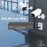 전체 10Gbps L3 관리형 5포트 RJ45+1x10Gbe SFP+ 파이버 업링크(POE 사용 ) : 드림321에이