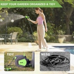 GOTUU 리트랙터블 가든 호스 릴, 1/2인치 x 83피트 워터 벽걸이, 자동 슬로우 되감기 시스템, 모든 길이 잠금 장치 83FT : 루네브켓