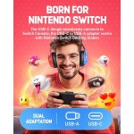 CG-01 2.4Ghz Wireless Gaming Headset for Nintendo Switch OLED Lite, Bluetooth 5.4 Headphones with No : 하이 이지템즈