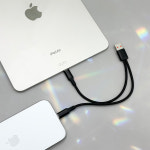 100W 초고속충전 멀티 2in1 USB C타입 콤보라인 충전 케이블 1.2m, 1개 : 네츄럴파크