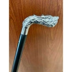 용머리 지팡이 마호가니 노인 미끄럼방지 할아버지 검정색 지팡이-은색 S : 탑빌리지