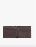 타미힐피거 남성 가죽 페블 모노그램 커피색 카드 반지갑 - Tommy Hilfiger Pebbled Leather Monogram Card Wallet : Berries