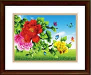 화려한 외출 J-010 진우보석자수 DIY 52X38cm 패브릭형 : 진우보석자수
