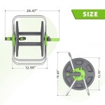 가든 워터 호스 릴 카트, 65-147피트 5/8인치 크기의 5/8인치, 벽걸이 편리한 보관 및 급수를 위한 휴대용 홀더 Green : 루네브켓