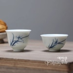 [다도 다기] 예향원 순수공 청화도자기 난화 품명배 찻잔 40ml C-5633 : 예향원