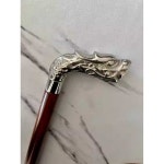 용머리 지팡이 마호가니 노인 미끄럼방지 할아버지 검정색 지팡이-은색 S : 탑빌리지