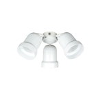 선셋 조명 3-라이트 화이트 LED 천장 선풍기 키트 F7783-30MB-LED : 럭사르