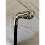 용머리 지팡이 마호가니 노인 미끄럼방지 할아버지 검정색 지팡이-은색 S : 탑빌리지