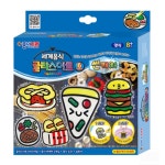 글라스아트 데코 음식모형 썬캐쳐 양식 학생 방꾸미기 거울스티커 : 일상도도