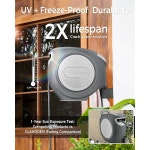 글라호덴 리트랙터블 가든 호스 릴 1/2인치 x 85피트 업그레이드 UV 저항성 헤비 듀티 자동 벽걸이 3/4인치 황동 피팅 9 패턴 노즐 길이 잠금... 