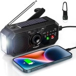 휴대용 태양광 라디오, 비상 키트 크랭크가 있는 응급 처치 다이나모 AM/FM 정전 발전소, USB 전화 충전기 : 덱스 컴퍼니