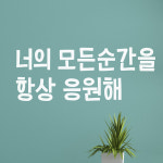 너의 모든순간을 항상 응원해 인테리어 감성 레터링 스티커 large : 코이핀즈
