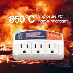 TV/PC 120V 1800W 1팩 용 고전압 및 저전압 서지 프로텍터에 대한 BXST 3개 콘센트 플러그인 가정용 전압 프로텍터 008 008-1PACK : 황금정... 