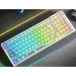 F98 투명 투명화이트퍼플 무선 RGB 구조 백투 삼모 가스켓 키보드 키캡 빙백축 기계식 개스킷 : 쿠노미미