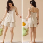 여성 끈나시 반바지 잠옷세트 홈웨어 상하세트 : 도하팩토리