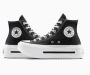 컨버스 올스타 더블스택 척테일러 블랙 로우 하이 남녀공용 키높이 운동화 : 슈즈버거