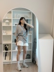 헤이혜르 후드리 오버핏 단가라 반팔 티셔츠 루즈핏 박스핏 그레이 마지막1장 : 헤이혜르